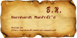 Bernhardt Manfréd névjegykártya